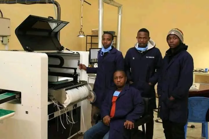 The Ekas Technologies production team in Nyeri